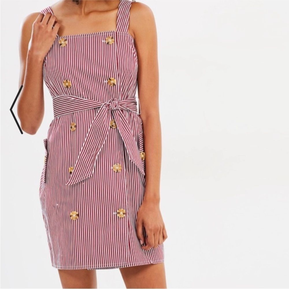 C/MEO Collective Follow Me Red Striped mini dress Medium